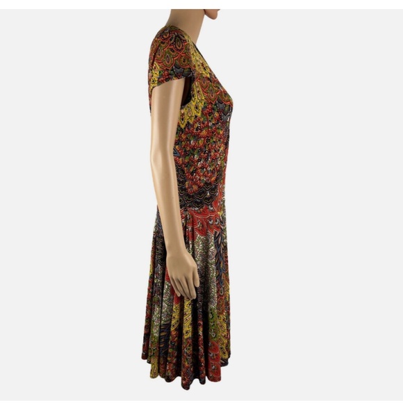 Joseph Ribkoff Paisley Midi Dress, Size 14 - Picture 4 of 13